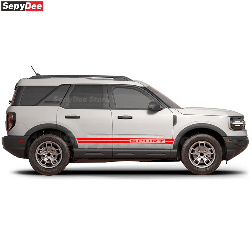 Racing Sport Door Side Skirt Decal for Ford Bronco Sport (2021+) | KK Vinyl Body Sticker