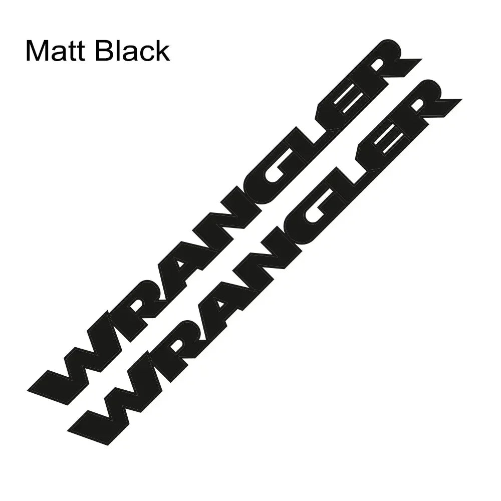 Jeep Wrangler Hood & Door Vinyl Decal – Engine Cover Bonnet Sticker | JK, JL, TJ, YJ, Unlimited, Sahara | 13 Colors