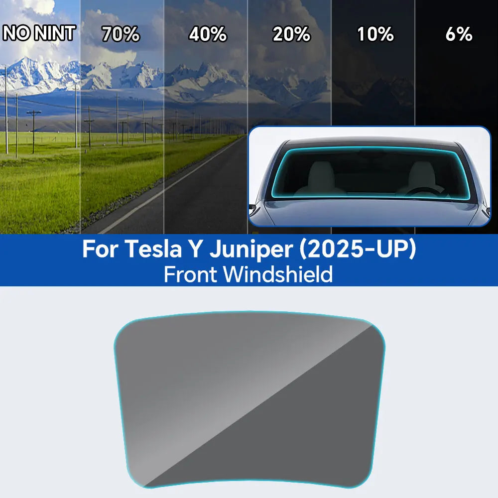 Precut Window Privacy Tint Film for Tesla Model Y Juniper (2025–2026) | Heat & UV Protection