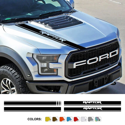 Hood Stripe Style Decal for Ford F-150 / Ranger Raptor | Vinyl Truck Sticker