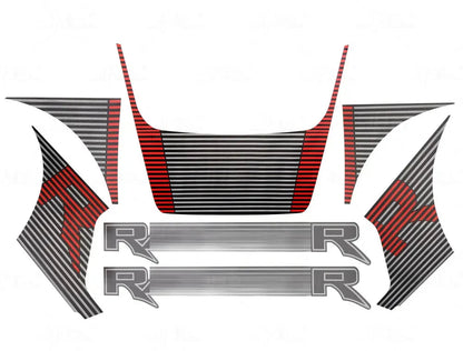 JHO Sport R Precut Bedside & Hood Wrap Kit for Ford F-150 Raptor (2022-2025) | Matte Stripe