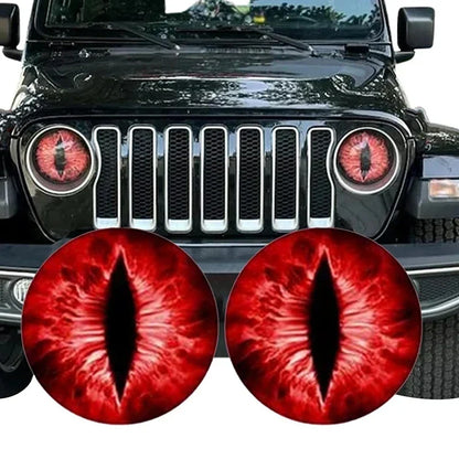 Beast Eyes Headlight Decals – Car & Jeep Headlight Sticker | 6 Colors | Universal Fit