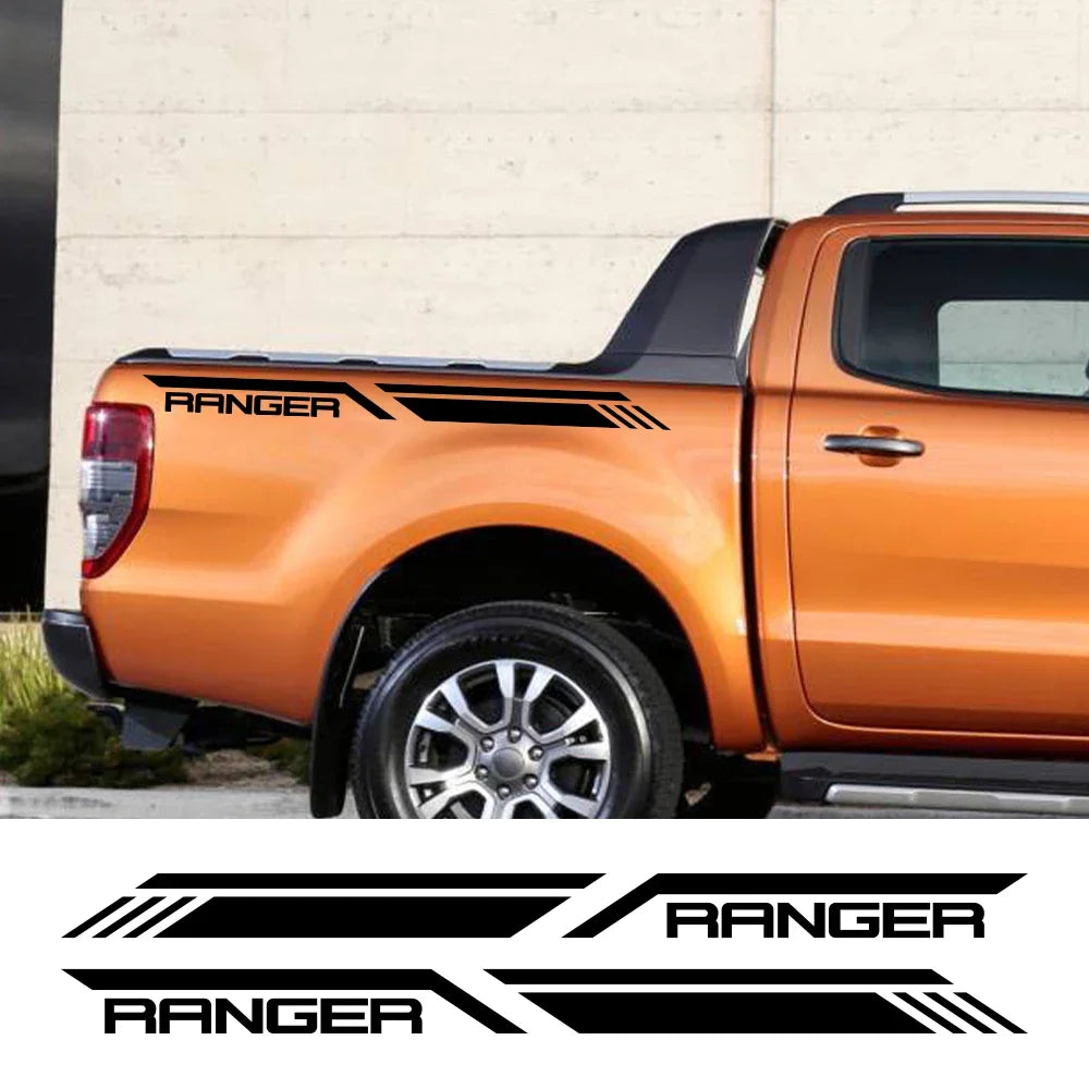 Side Stripe Decal for Ford Ranger Raptor T6 / XLT / T7 / T8 | Pickup Bed Vinyl Graphic
