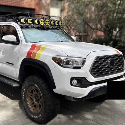 Retro Tri-Color Sunset Stripe Decal for Toyota 4Runner (2009–2024) | Fender, Hood, Trunk & Grille Vinyl