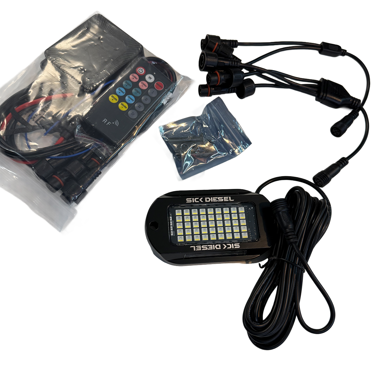 Sick Diesel Rock Lights - Utility Work Lights - White/RGBW LEDs