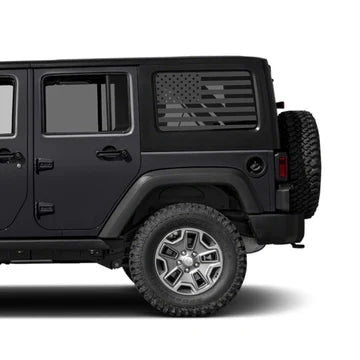 Flag Rear Window Jeep Graphic