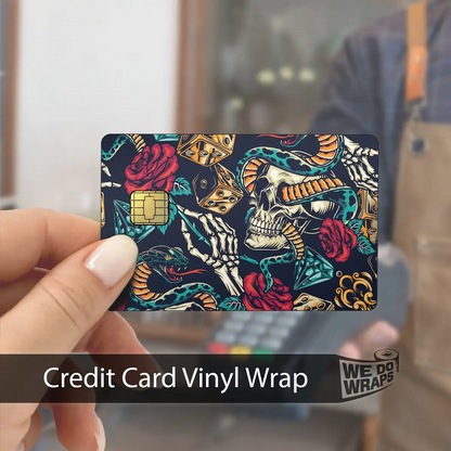 Skull & Roses Tattoo Art | NFC Key Card Wrap
