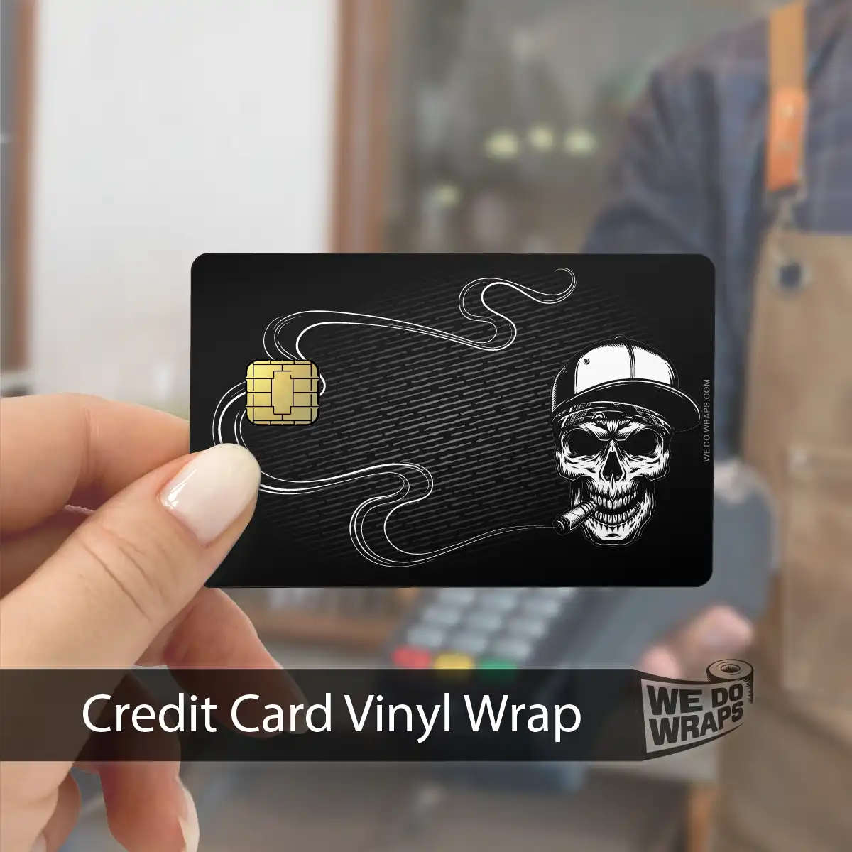 Smoking Skull Art | NFC Key Card Wrap