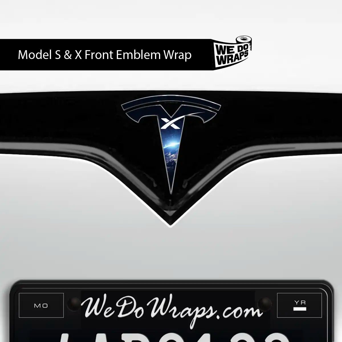 SpaceX Tesla Emblem Decals (Front + Back) | Model X
