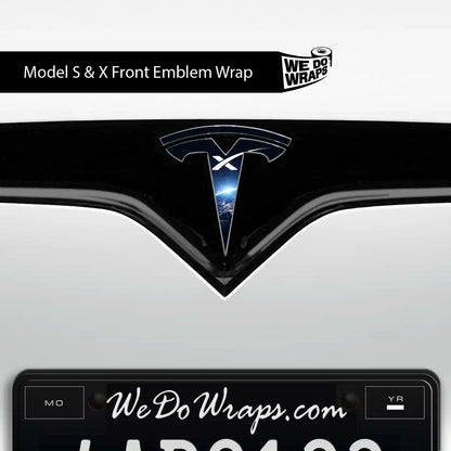 SpaceX Tesla Emblem Decals (Front + Back) | Model X
