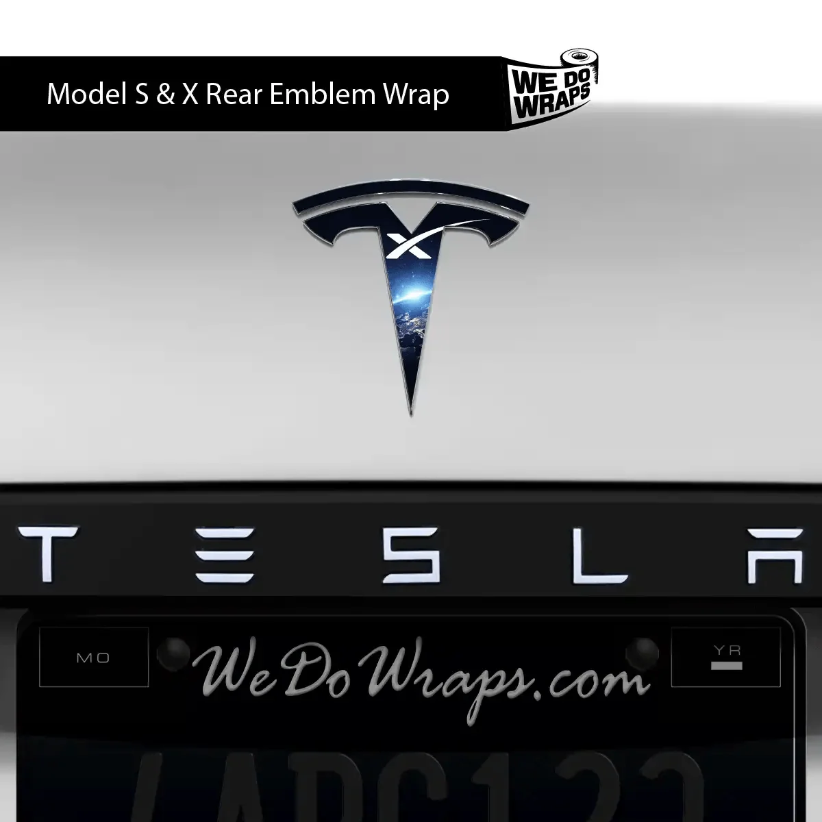 SpaceX Tesla Emblem Decals (Front + Back) | Model X