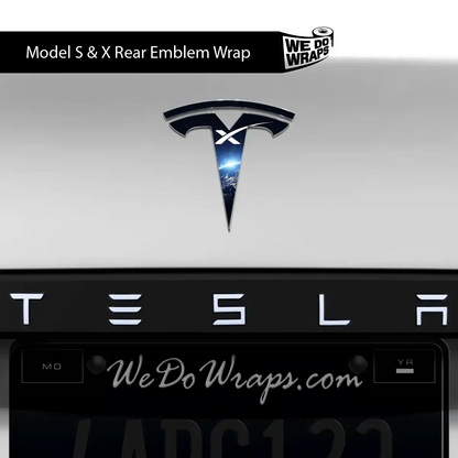 SpaceX Tesla Emblem Decals (Front + Back) | Model X