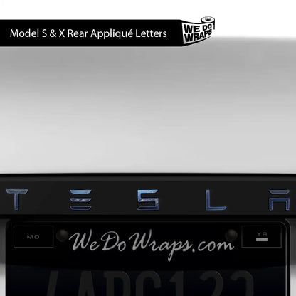 SpaceX Tesla Emblem Decals (Front + Back) | Model X