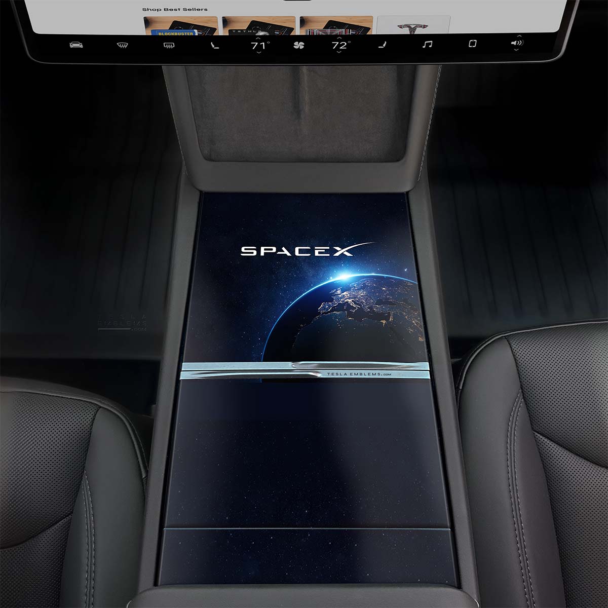 Space X | Tesla Center Console Wrap Kit | Model 3 '24-26 Refresh