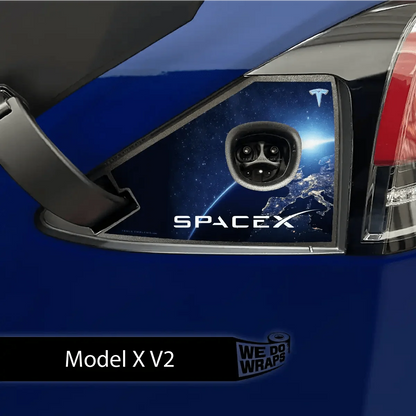 SpaceX Tesla Charge Port Wrap | Model X