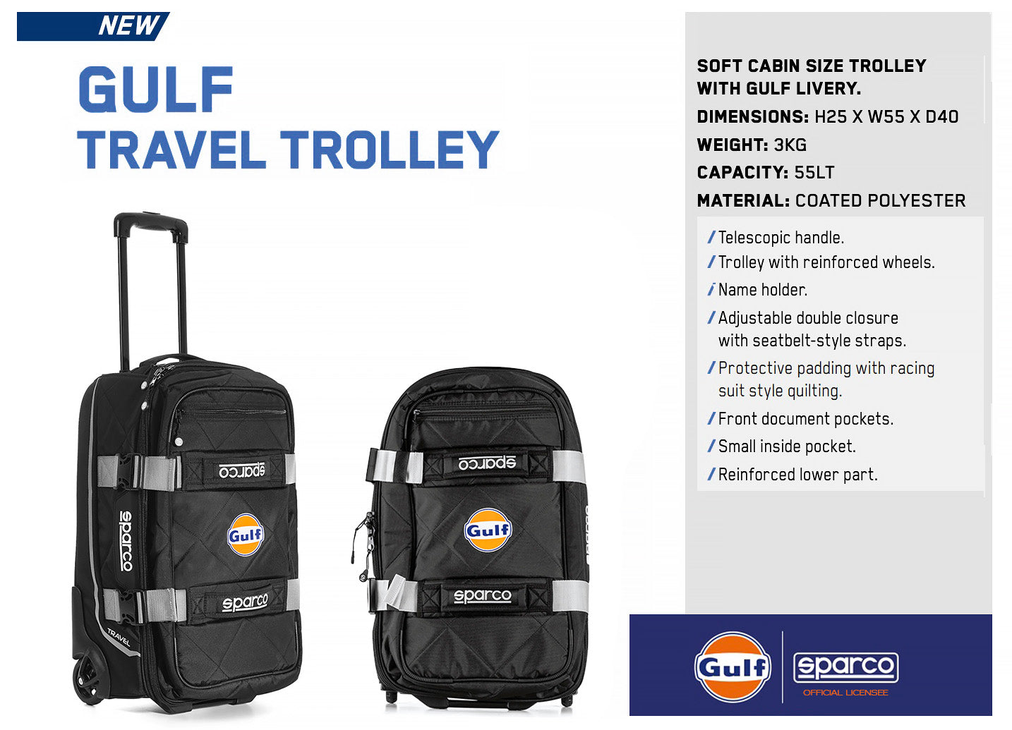 Sparco Gulf Travel Roller Bag