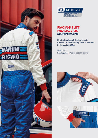 Sparco Martini Racing Driver Suit (Blue)