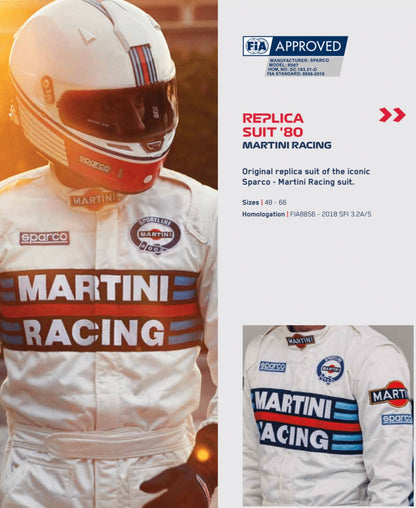 Sparco Martini Racing Driver Suit (White)