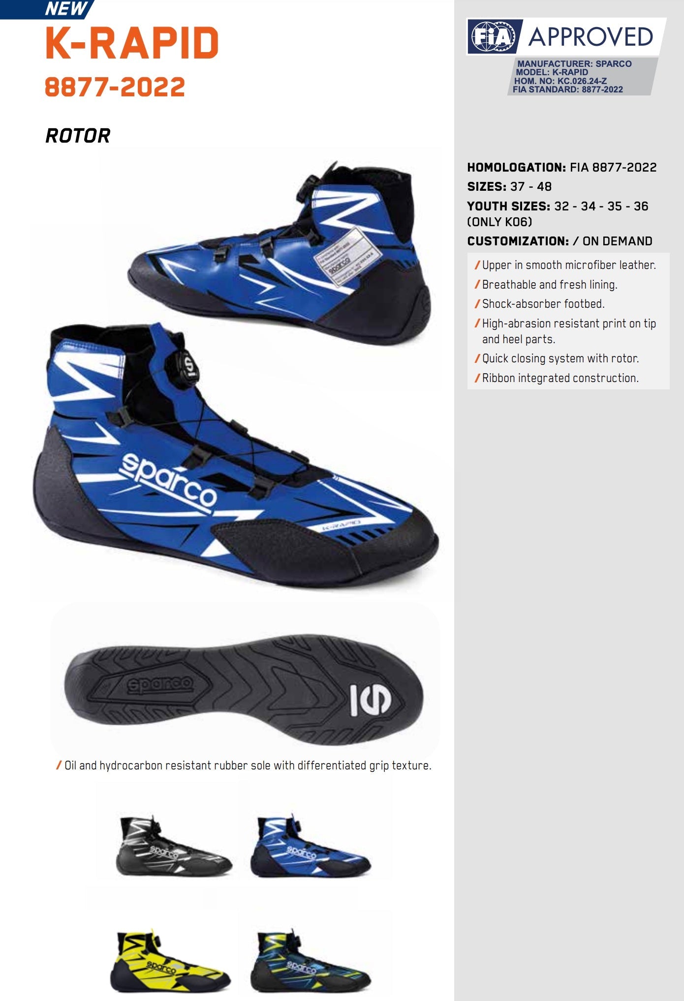 Sparco K-Rapid Kart Racing Shoe