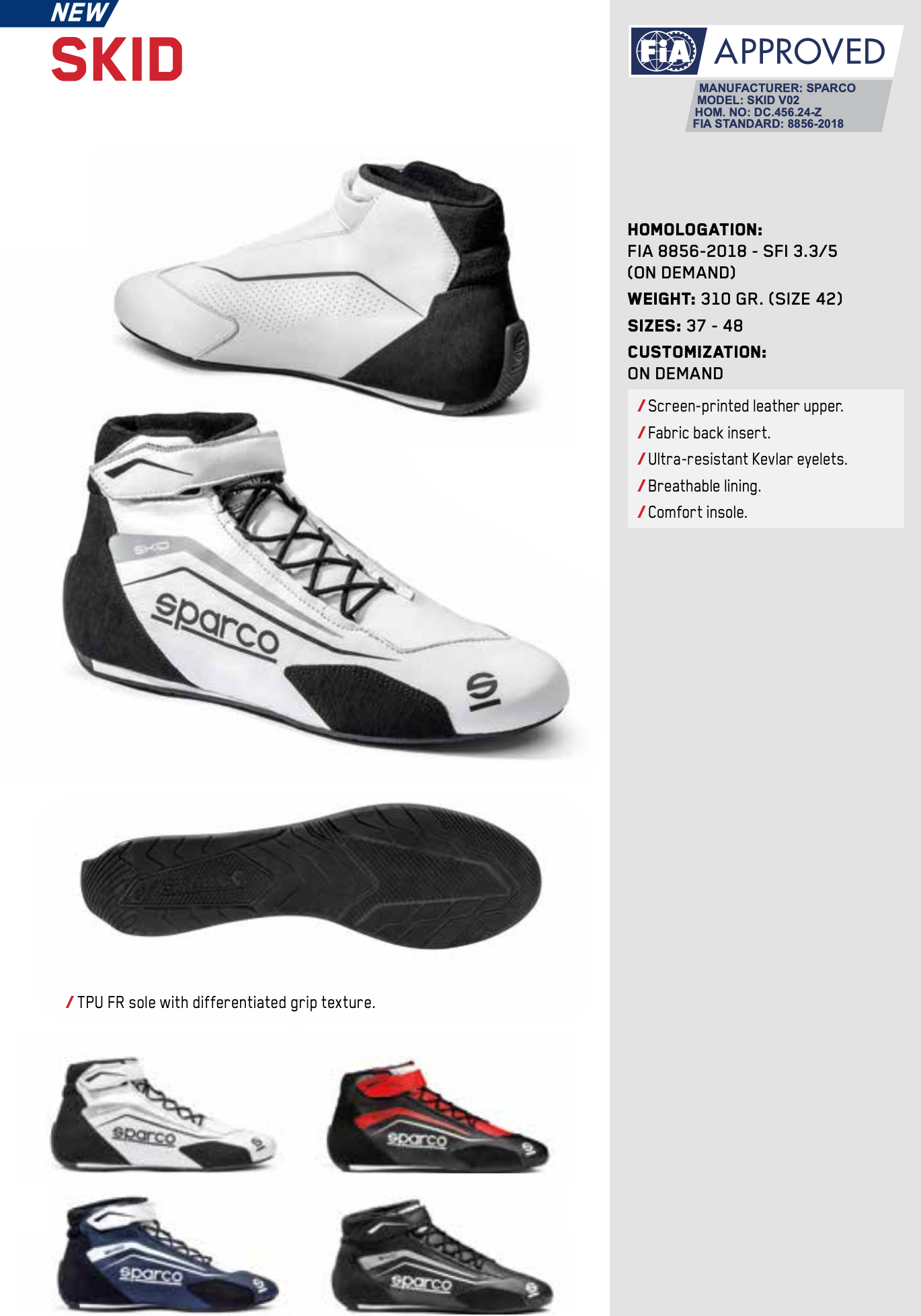 Sparco Skid Racing Shoes (New)