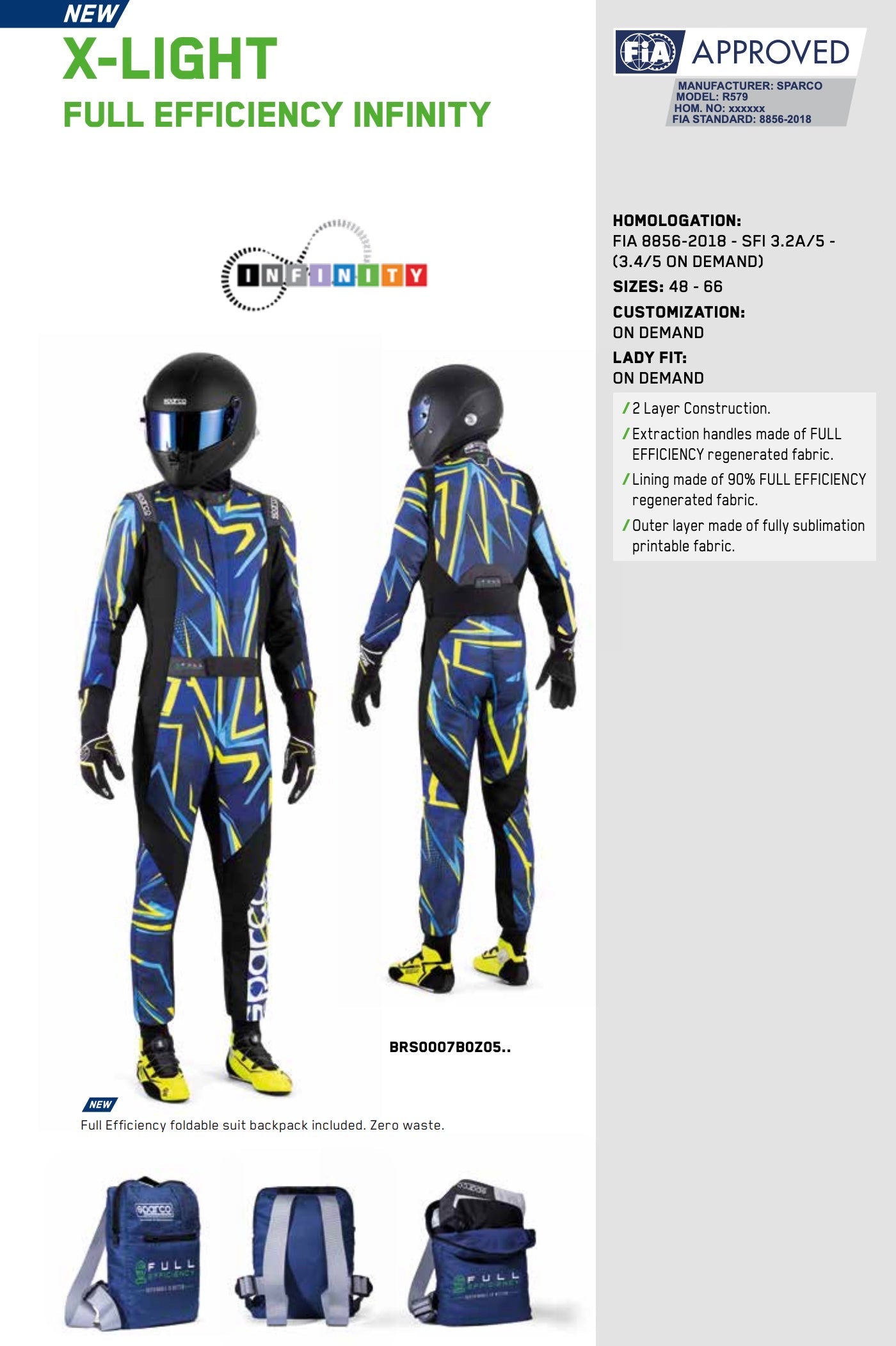 Sparco X-Light FE Infinity Driver Race Suit