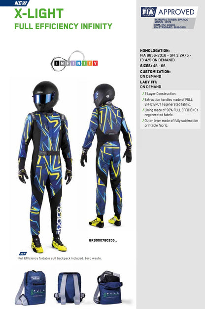 Sparco X-Light FE Infinity Driver Race Suit