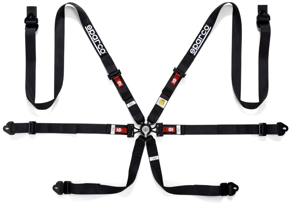 Sparco 6 Point Racing Harness | 2" Steel (Pull Up)