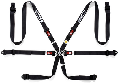Sparco 6 Point Racing Harness | 2" Steel (Pull Up)