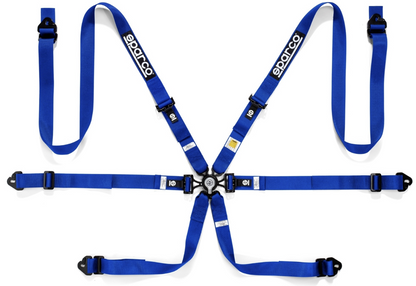 Sparco 6 Point Racing Harness | 2" Steel (Pull Up)
