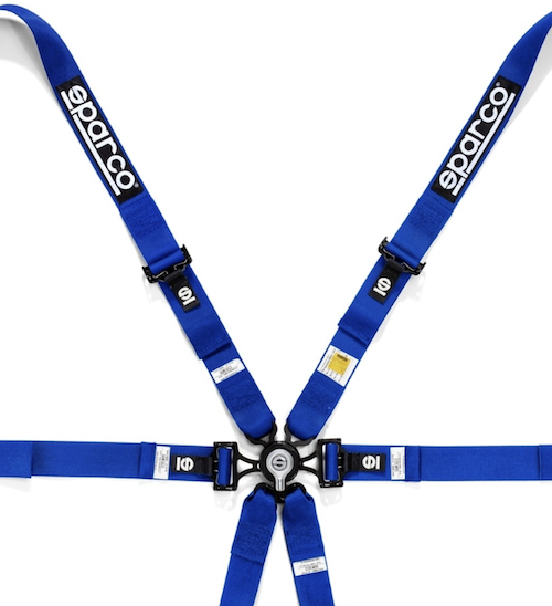Sparco 6 Point Racing Harness | 2" Steel (Pull Up)