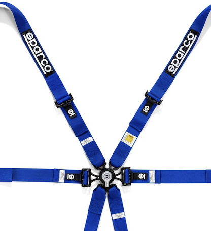 Sparco 6 Point Racing Harness | 2" Steel (Pull Up)