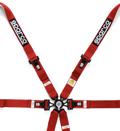 Sparco 6 Point Racing Harness | 2" Steel (Pull Up)