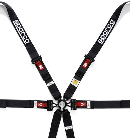 Sparco 6 Point Racing Harness | 2" Steel (Pull Up)