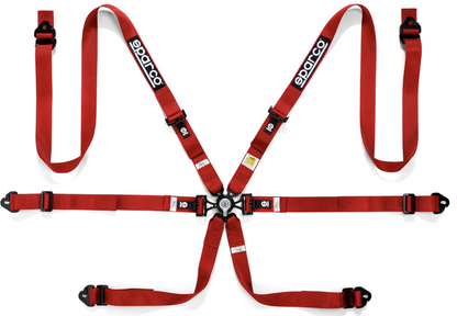 Sparco 6 Point Racing Harness | 2" Steel (Pull Up)