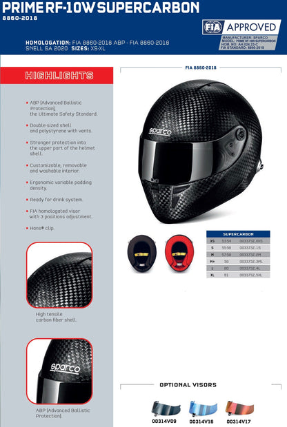 Sparco Prime RF-10 Supercarbon |FIA 8860-2018