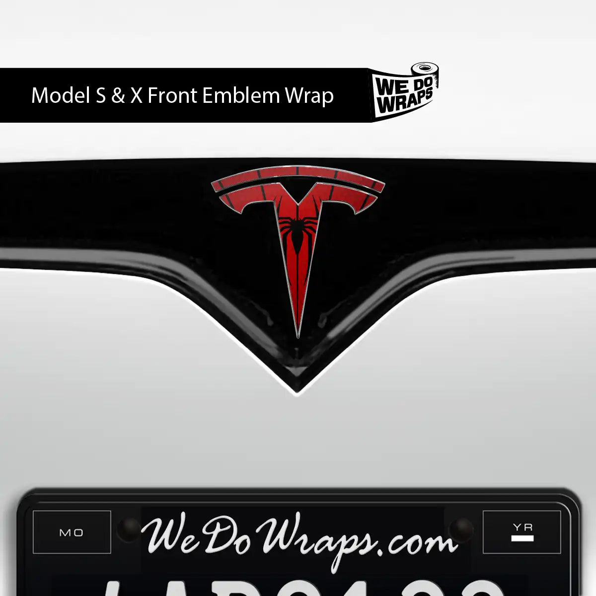 Spidey Senses Tesla Emblem Decals (Front + Back) | Model X