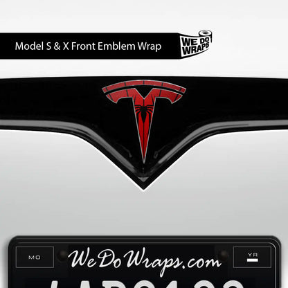 Spidey Senses Tesla Emblem Decals (Front + Back) | Model S