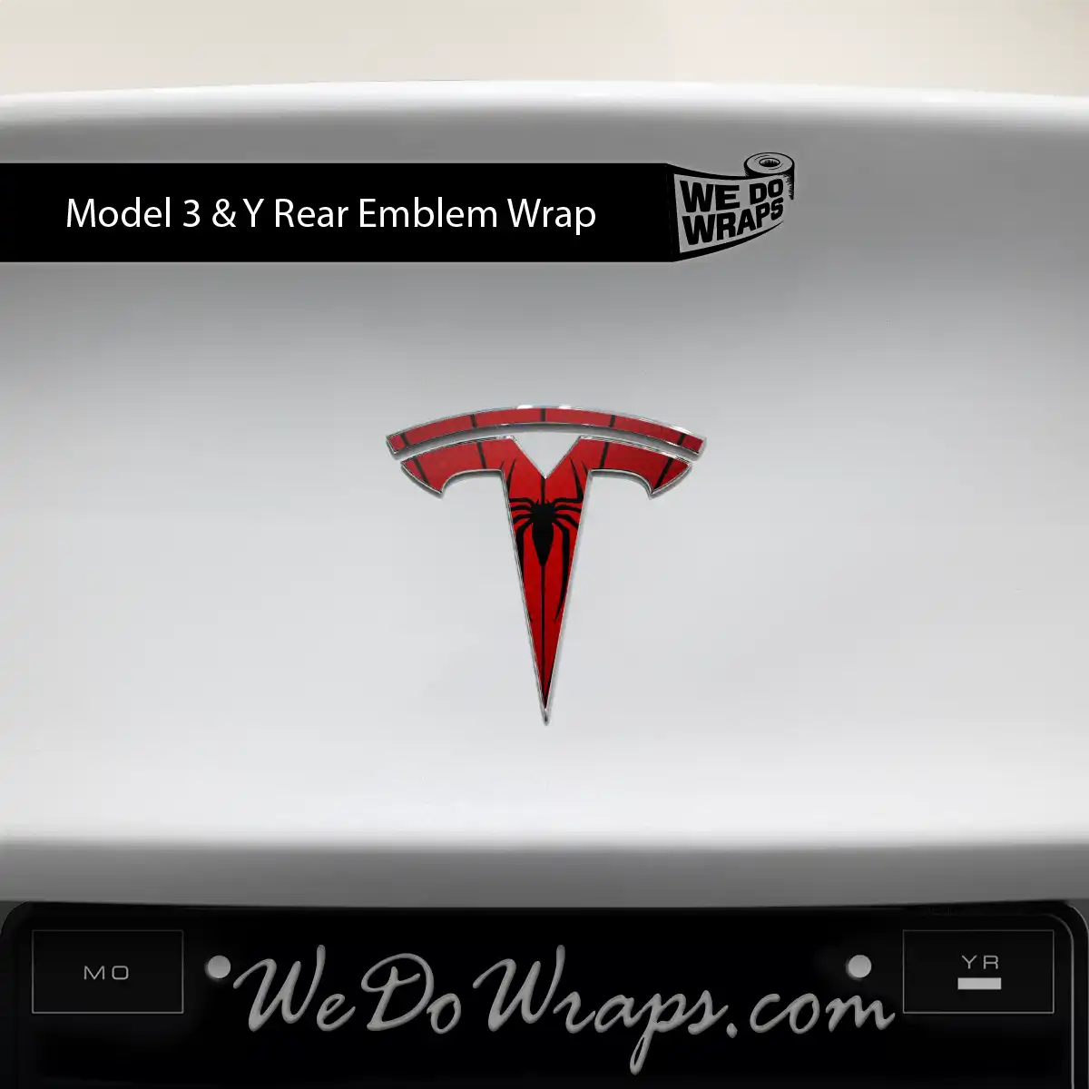Spidey Senses Tesla Emblem Decals (Front + Back) | Model 3