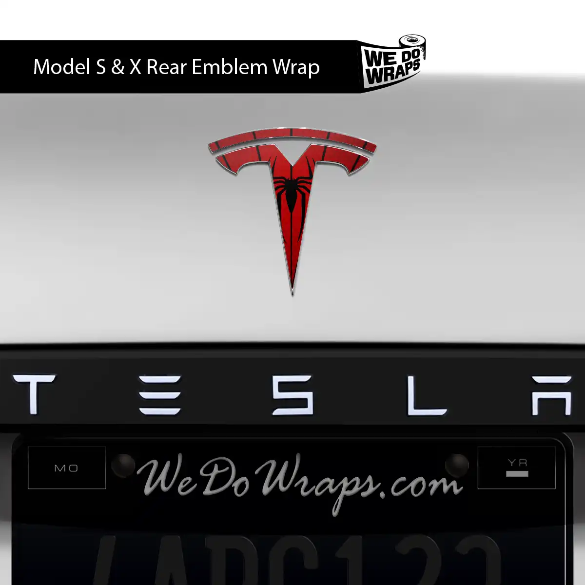 Spidey Senses Tesla Emblem Decals (Front + Back) | Model S