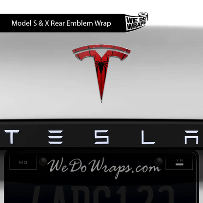 Spidey Senses Tesla Emblem Decals (Front + Back) | Model S