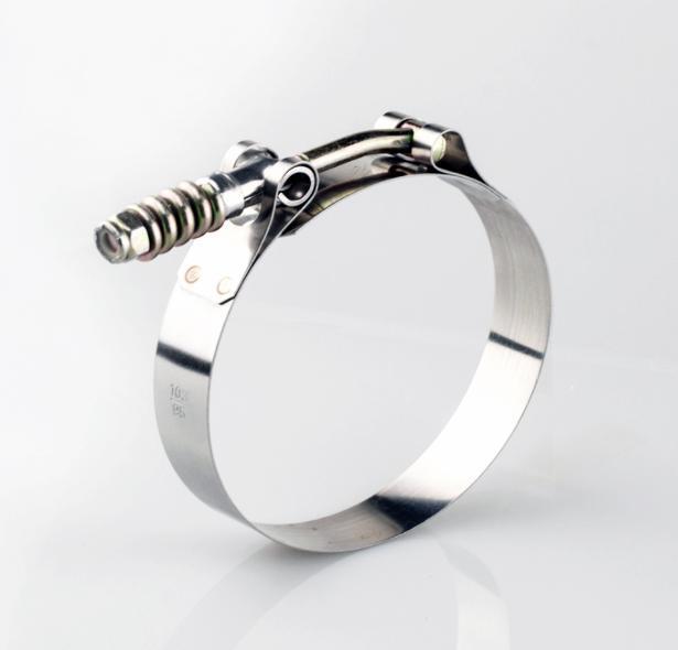 Light Duty Spring Loaded T-Bolt Clamp 304 Stainless - For 3.250" ID Silicone (Clamping Range: 3.53" - 3.83")