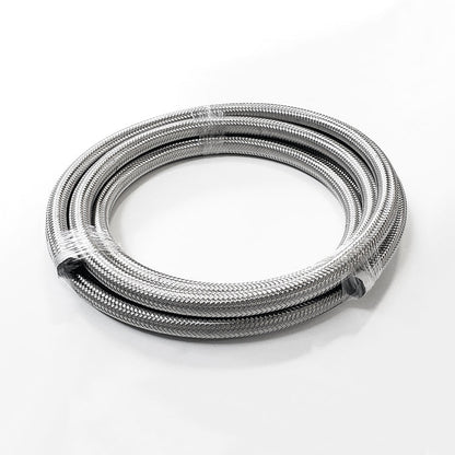 -16AN Stainless Steel Braided Flex Hose with Reinforced Rubber Liner - 20 Foot Length