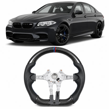 Real Carbon Fiber M Sport Steering Wheel for BMW 5 Series, 6 Series, 7 Series, M5 & M8