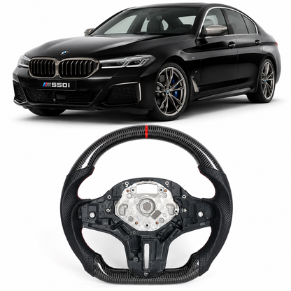 Real Carbon Fiber M Sport Steering Wheel for BMW G30 G32 G38 G11 G12 G14 G15 G05 & G07 (Non-Heated)