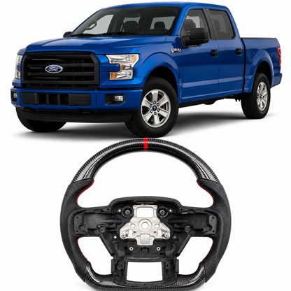 Carbon Fiber Steering Wheel for Ford F-150 XL/XLT 2015-2020 Manual No Heated