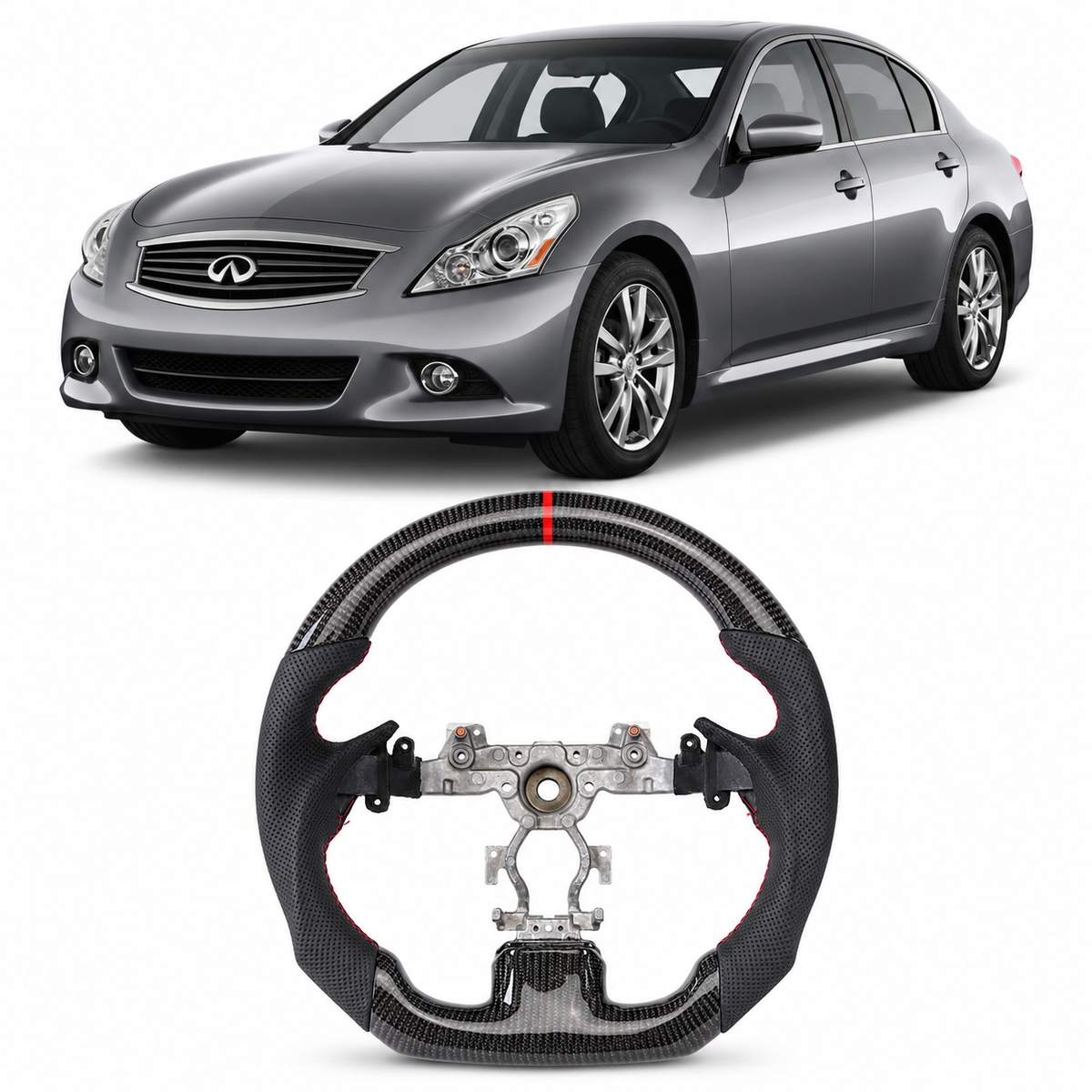Carbon Fiber Steering Wheel for Infiniti G37 2009-2013