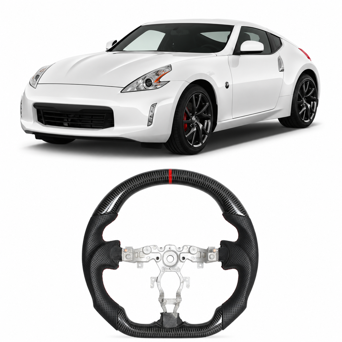 Carbon Fiber Steering Wheel for Nissan 370Z 2009-2020