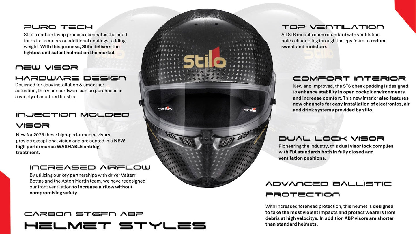 Stilo ST6 ZERO FN ABP 8860-2018 Carbon Fiber Helmet
