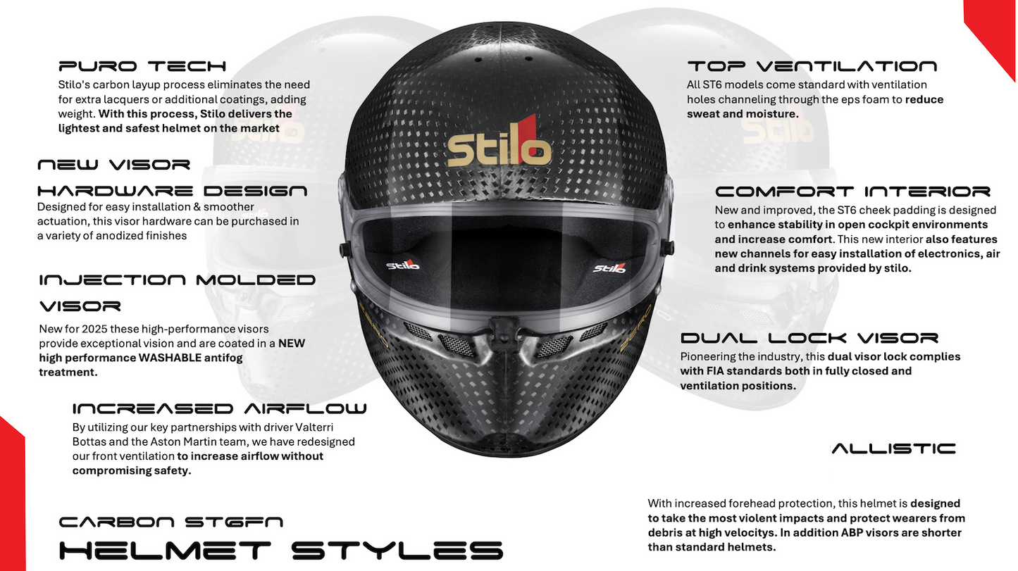 Stilo ST6 GT ZERO 8860-2018 Carbon Fiber Helmet