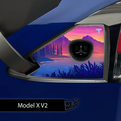 Sunset Beach Tesla Charge Port Wrap | Model X